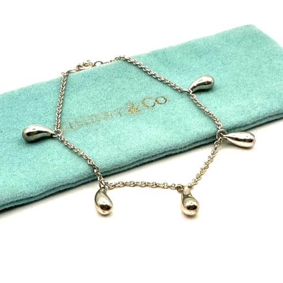 Tiffany & Co. Jewelry - Tiffany & Co Elsa Peretti 5 Teardrop Charm Bracelet